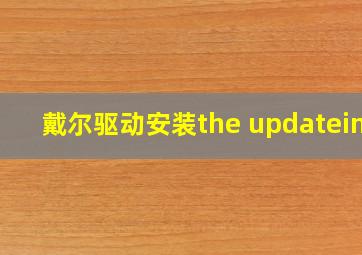 戴尔驱动安装the updateins